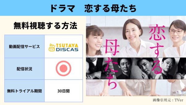 ドラマ 恋する母たち 無料配信動画 TSUTAYADISCAS